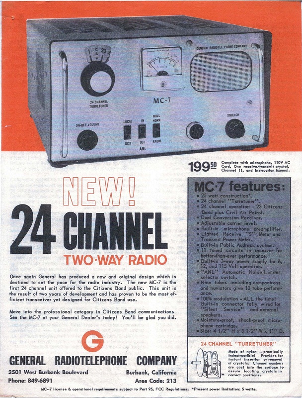 General Radiotelephone MC-7 ad